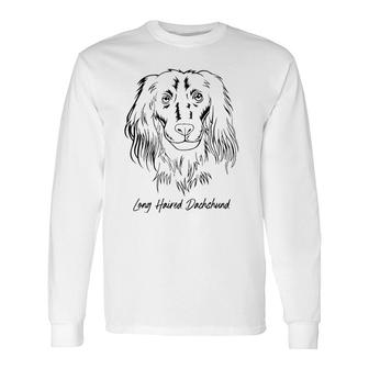 Long Haired Dachshund Dog Lover Long Sleeve T-Shirt T-Shirt | Mazezy
