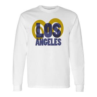 Los Angeles Throwback Retro Classic Blueyellow Los Angeles Long Sleeve T-Shirt T-Shirt | Mazezy