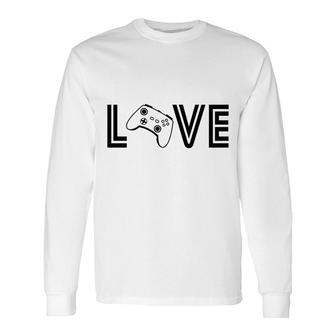 Love Video Game Lover Basic Graphic Art Long Sleeve T-Shirt - Thegiftio