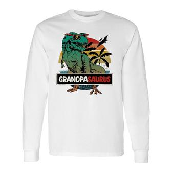 Matching Grandpasaurusrex Father's Day Grandpa Long Sleeve T-Shirt T-Shirt | Mazezy