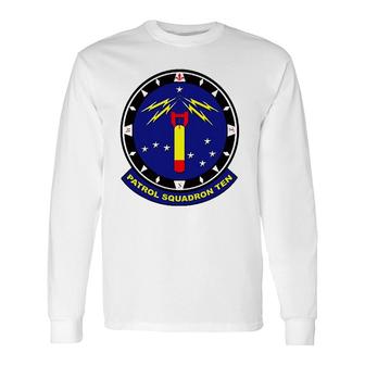 Navy Patrol Squadron 10 Vp-10 Patch Image Insignia Long Sleeve T-Shirt T-Shirt | Mazezy