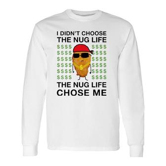 Nug Life Chicken Nugget V-Neck Long Sleeve T-Shirt T-Shirt | Mazezy