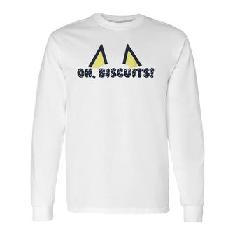 Oh Biscuits Mum Dad Cartoon, Fathers Day Long Sleeve T-Shirt T-Shirt | Mazezy