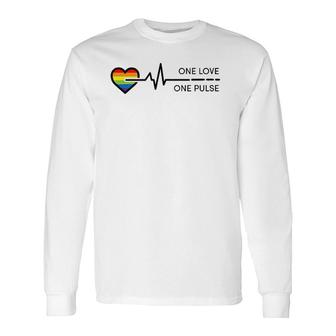 One Pulse Heart Lgbt Pride Long Sleeve T-Shirt T-Shirt | Mazezy