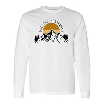 Pacific Northwest Pnw Vintage Oregon Idaho Washington Long Sleeve T-Shirt T-Shirt | Mazezy