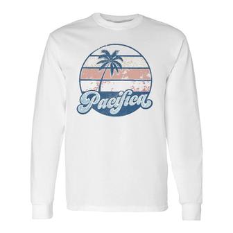 Pacifica California Ca Vintage 70S Retro Surfer Tee Long Sleeve T-Shirt T-Shirt | Mazezy