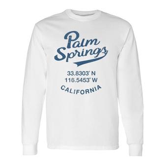 Palm Springs Retro California Vintage Long Sleeve T-Shirt T-Shirt | Mazezy