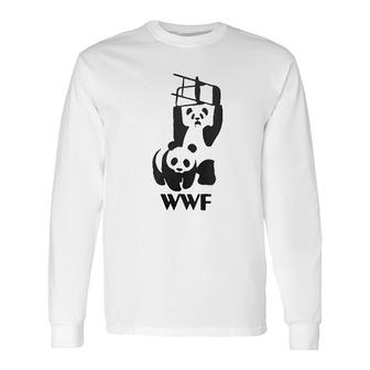 Panda Bear Wrestling Panda Long Sleeve T-Shirt | Mazezy