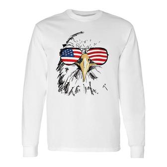 Patriotic Bald Eagle Usa American Flag 4Th Of July Cool Long Sleeve T-Shirt T-Shirt | Mazezy