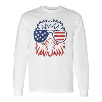 Patriotic Eagle 4Th Of July Usa American Flag Long Sleeve T-Shirt T-Shirt | Mazezy