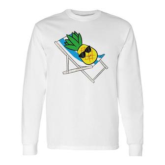 Pineapple Relaxing Pineapple Fruit Love Pineapples Long Sleeve T-Shirt | Mazezy