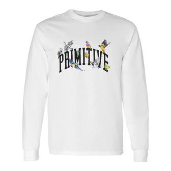 Primitive Tropical Parrot Bird Lover Long Sleeve T-Shirt T-Shirt | Mazezy