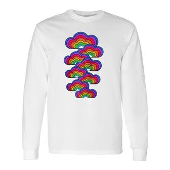Rainbow Clouds Colorful Gender Flag Lgbt Lgbtq Gay Pride Long Sleeve T-Shirt T-Shirt | Mazezy