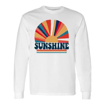 Retro 70S Style Hippie Sunshine Vintage Peace & Love Long Sleeve T-Shirt T-Shirt | Mazezy