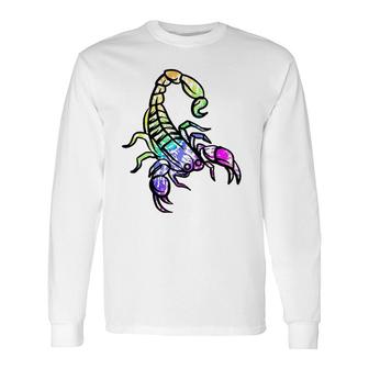 Retro Scorpion Tie Dye Scorpion Lover Long Sleeve T-Shirt | Mazezy