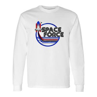 Retro Usa American Space Force Emblem Long Sleeve T-Shirt T-Shirt | Mazezy