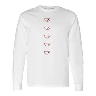 Retro Watermelons Cool Long Sleeve T-Shirt | Mazezy