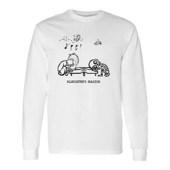 Schroeder's Paradox Piano Playing Long Sleeve T-Shirt T-Shirt | Mazezy