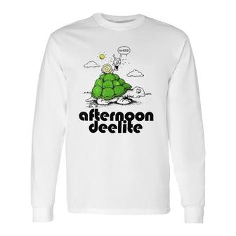 Sea Turtle Afternoon Deelite Snail Long Sleeve T-Shirt T-Shirt | Mazezy