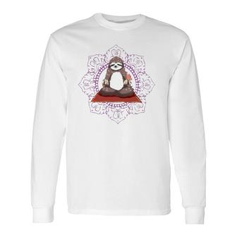 Sloth Yoga I Meditation Workout Tee Long Sleeve T-Shirt T-Shirt | Mazezy
