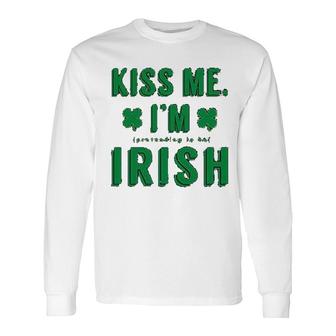 St Patricks Day Green Shamrock Irish Long Sleeve T-Shirt - Thegiftio UK