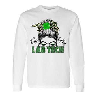 St Patricks Day One Lucky Lab Tech Long Sleeve T-Shirt T-Shirt | Mazezy