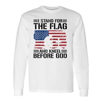 I Stand For The Flag And Kneel Before God Raglan Baseball Tee Long Sleeve T-Shirt T-Shirt | Mazezy