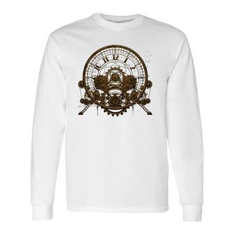 Steampunk Vintage Time Machine Steampunk Style Long Sleeve T-Shirt | Mazezy