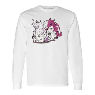 Tabletop Gaming Cute Role Playing Dice Long Sleeve T-Shirt T-Shirt | Mazezy