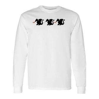 Three Fire Breathing Dragons Graphic Print Long Sleeve T-Shirt | Mazezy
