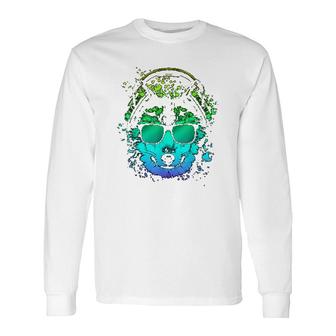 Trippy Dj Edm Techno House Wolves Psychedelic Wolf Long Sleeve T-Shirt T-Shirt | Mazezy
