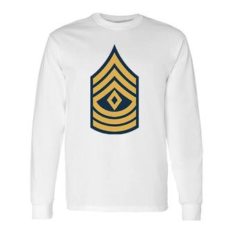 Us Army First Sergeant Or8-E8 Rank Insignia Long Sleeve T-Shirt T-Shirt | Mazezy