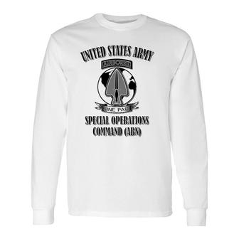 Us Army Special Operations Command Abn Back Long Sleeve T-Shirt T-Shirt | Mazezy