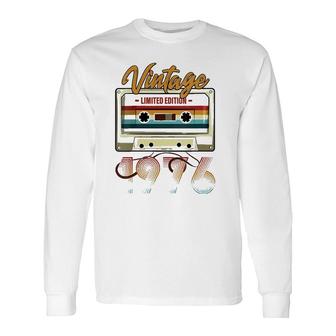 Vintage 1976 46Th Birthday Cassette Tape For B-Day V-Neck Long Sleeve T-Shirt | Mazezy