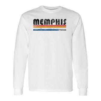 Vintage 1980'S Style Memphis Tennessee Long Sleeve T-Shirt | Mazezy