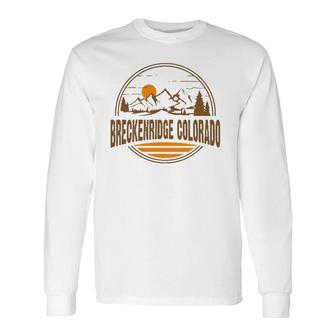 Vintage Breckenridge Colorado Mountain Hiking Souvenir Print Long Sleeve T-Shirt T-Shirt | Mazezy