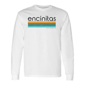 Vintage Encinitas California Ca Retro Long Sleeve T-Shirt T-Shirt | Mazezy