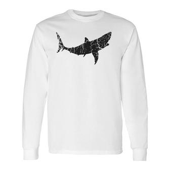 Vintage Great White Shark Long Sleeve T-Shirt T-Shirt | Mazezy