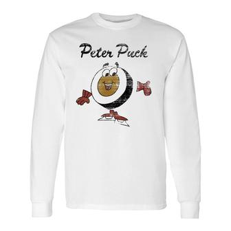 Vintage Peters Puck Hockey Long Sleeve T-Shirt T-Shirt | Mazezy