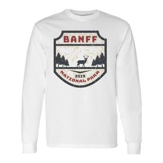 Vintage Retro Canadian Banff National Parks Souvenir Long Sleeve T-Shirt T-Shirt | Mazezy