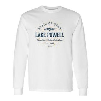 Vintage Retro Style Lake Powell Long Sleeve T-Shirt T-Shirt | Mazezy