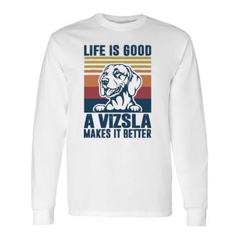 Vizsla For Dog Dad Dog Mom Hungarian Vizsla Long Sleeve T-Shirt T-Shirt | Mazezy