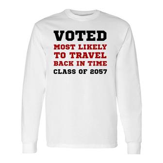 Voted Time Travel Long Sleeve T-Shirt T-Shirt | Mazezy