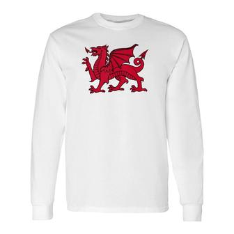 Welsh Red Dragon Flag Of Wales Tank Top Long Sleeve T-Shirt T-Shirt | Mazezy
