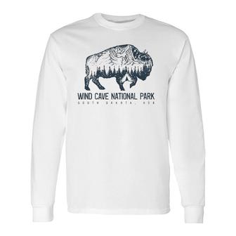 Wind Cave National Park Sd Bison Buffalo Tee Long Sleeve T-Shirt T-Shirt | Mazezy