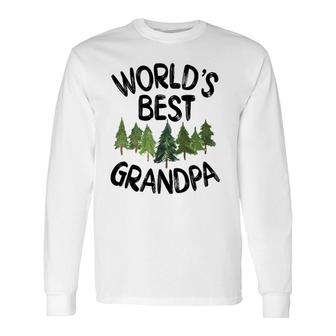World's Best Grandpa Cute Outdoorsman Father's Day Long Sleeve T-Shirt T-Shirt | Mazezy UK