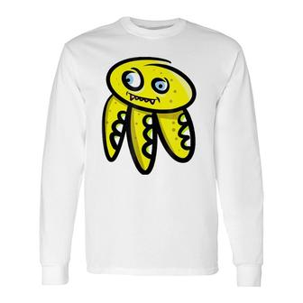 Yellow Vampire Octopus Monster Halloween Long Sleeve T-Shirt T-Shirt | Mazezy