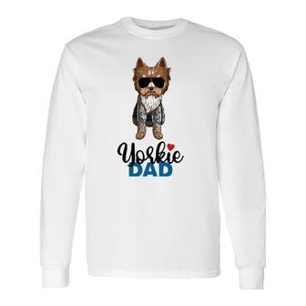Yorkshire Terrier Papa Yorkie Dad Long Sleeve T-Shirt T-Shirt | Mazezy