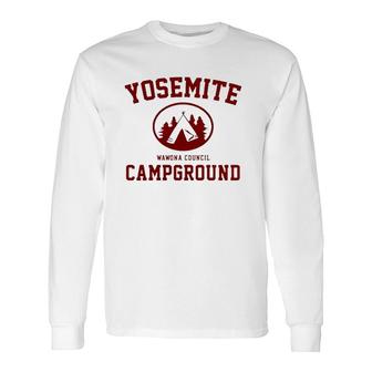 Yosemite Campground California Camping Lover Long Sleeve T-Shirt T-Shirt | Mazezy
