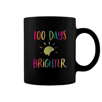 100 Days Brighter 100th Day Of School Teachers Kids Great Gift Coffee Mug - Seseable